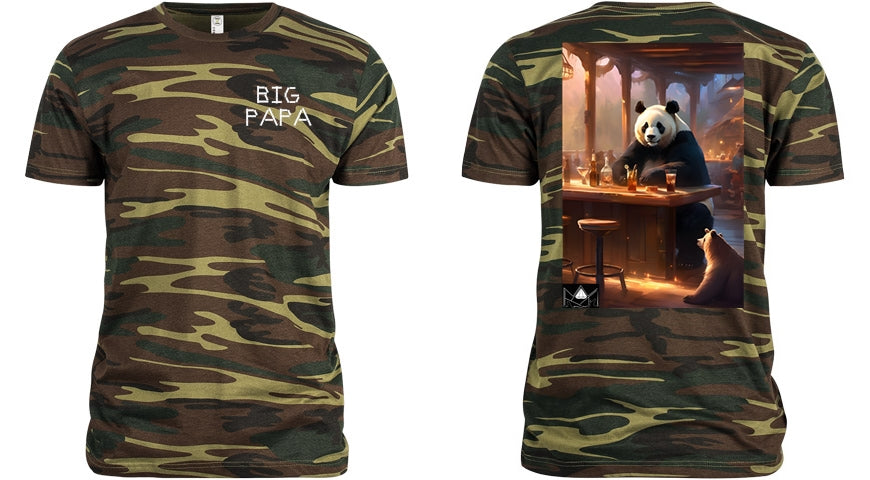 "Big Papa" Panda T-Shirt - Camo