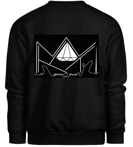 KickAss Threads "Royal" Crewneck - White on Black / Black on White