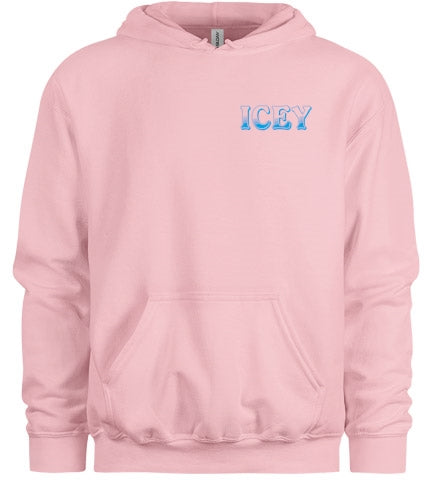 "ICEY" Polar Bear Hoodie - Light Pink